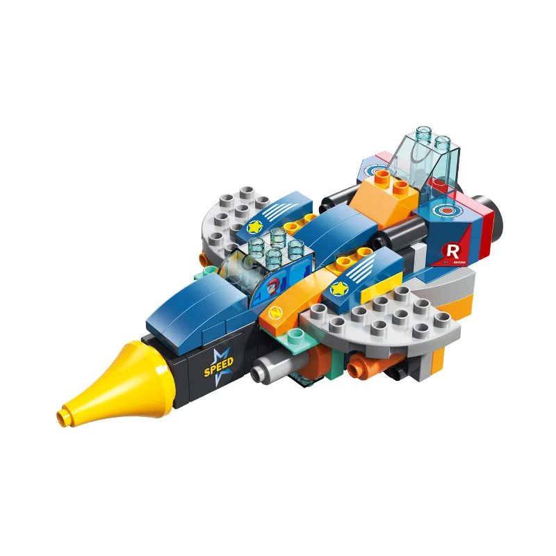 4 PCS Educational Varieties Building Blocks Set  DIY Assorted Combat Gun & RC Cars Blocks & Model Building Toys