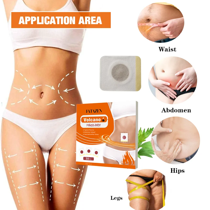 30 Pieces Per Box Magnetic Slim Patch Weight Loss Pad Burning Fat Body Shaping Herbal Sticker Magnet Belly Slimming Patch