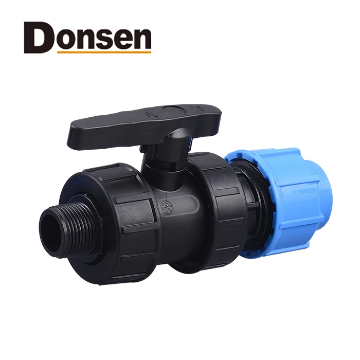 pipes and fittings joint PP valve compression irrigation valve quick connect agriculture manual male/female thread valve