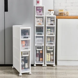 New Type Kitchen Bathroom Storage Rolling Utility Cart Tower Rack With Wheels Plastic Storage Drawers & Carts