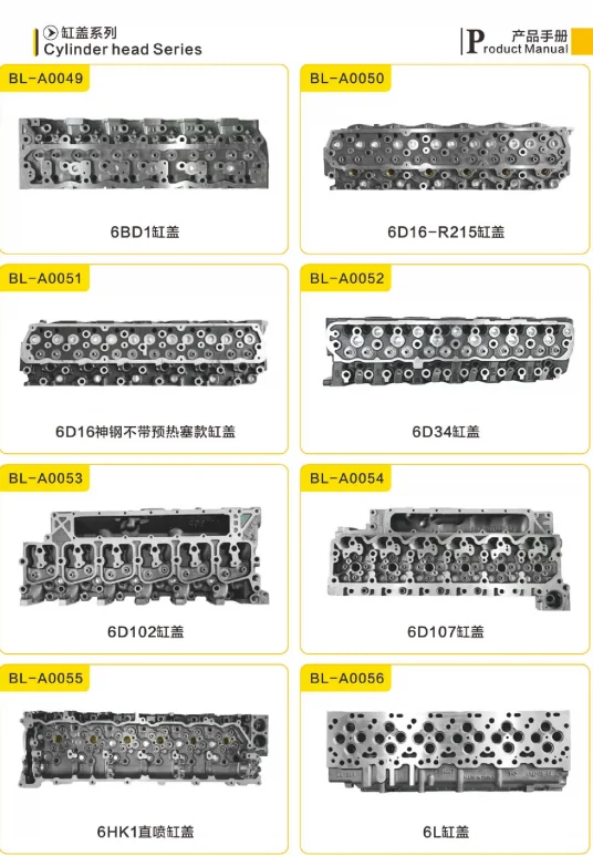 Factory 4M50 Cylinder Head Assembly for excavator Engine parts Cat Hitachi Doosan Mitsubishi Hyundai 6D102 C7 C9 V3300 320C 6wg1