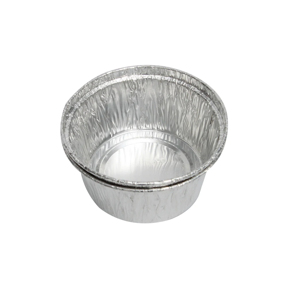 Wholesale Disposable Round Aluminium Foil Container 125ml with Plastic/Aluminium Foil Lid