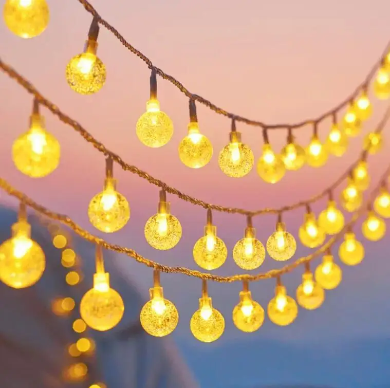 7m 50LED Waterproof Cherry Flower Holiday Christmas Decoration Fairy Solar Power LED String Light Outdoor