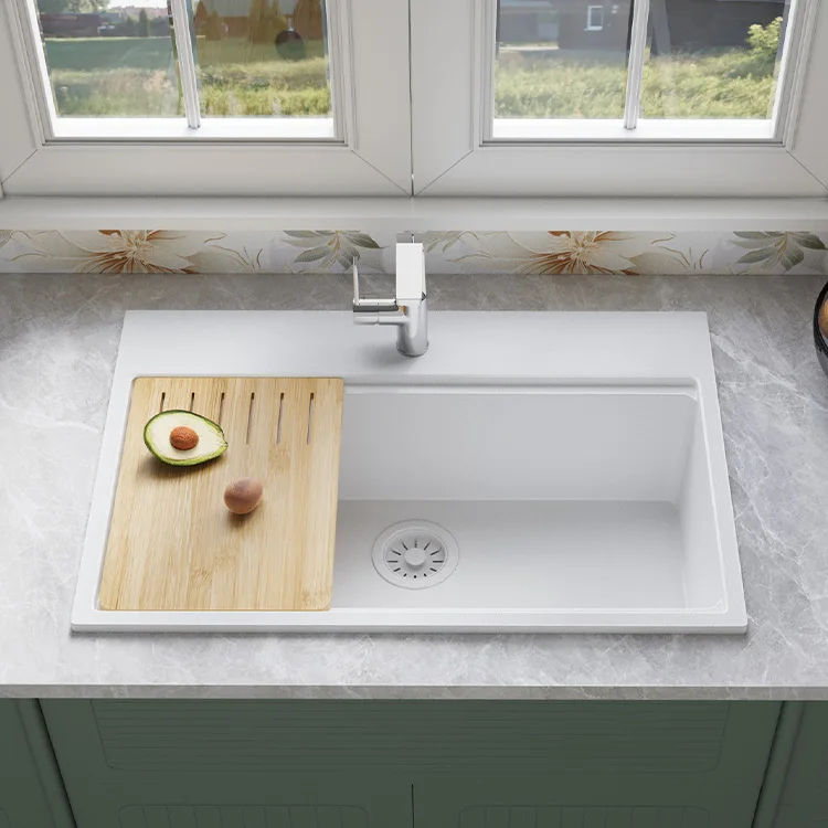 Modern Design Commercial Cheap Price 838*559*254 High Performance Composite Quartz Counter Kitchen Sinks