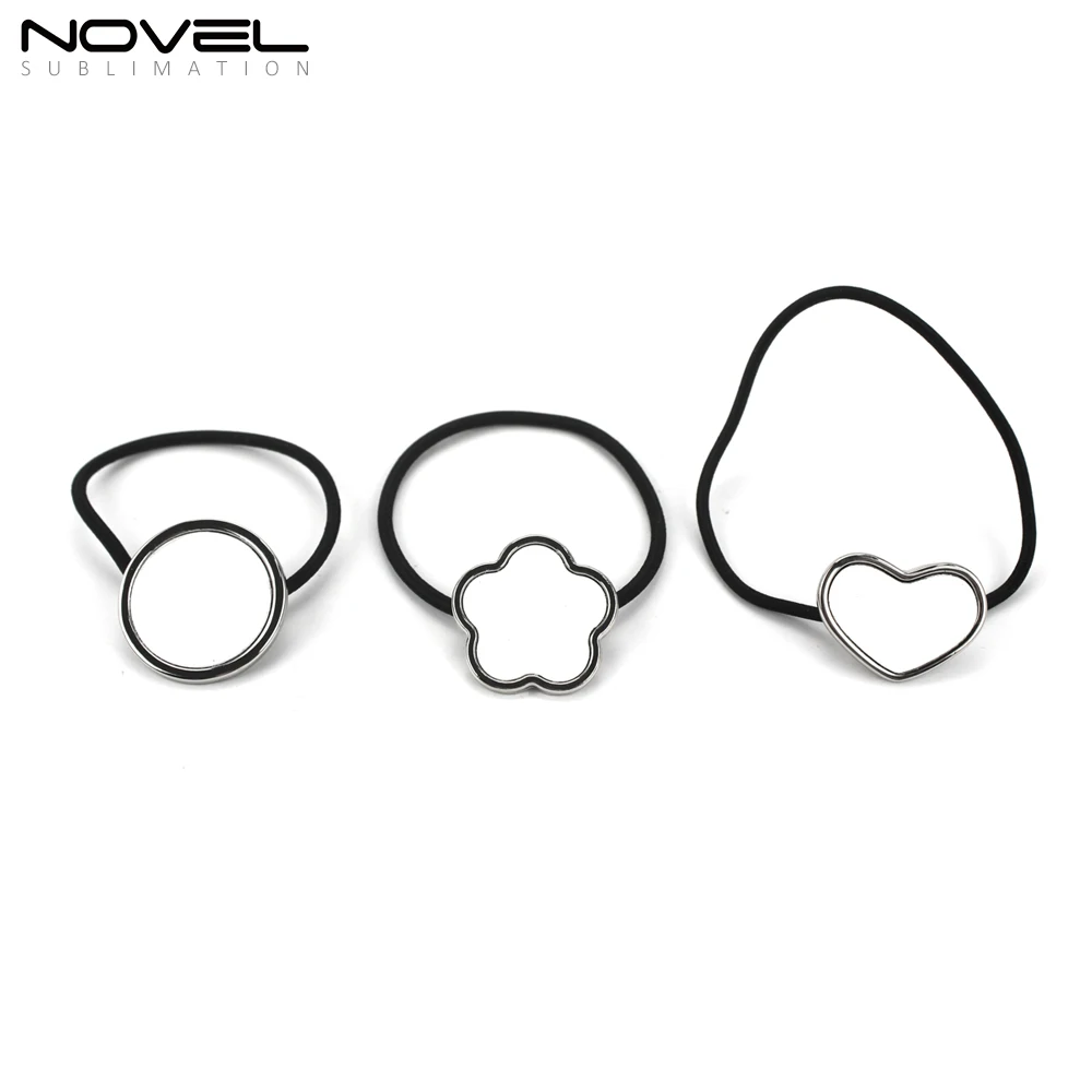 Изготовленные на заказ эластичные сублимационные ленты для волос в форме сердца/круга/подсолнуха для женщин