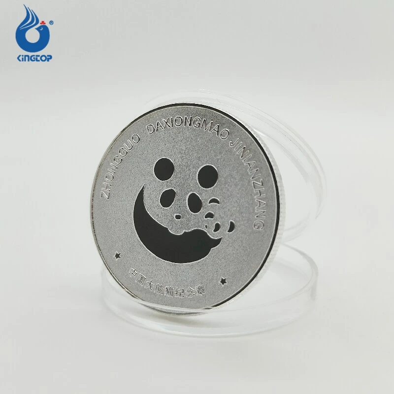 Panda Commemorative Coin Cameo Animals Sliver Plated Coins Collectible Tourist Attractions Gift Zoo Souvenirs Coin