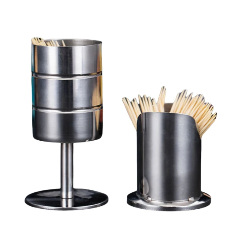 Stainless Steel 304 Restaurant Tooth Pick Storage Box Restaurant Hotel Countertop Toothpick Holders