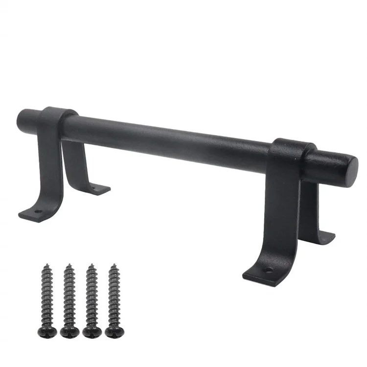 High Standard Black Barn Door Handle Odm Oem Carbon Steel Door Lever Handle