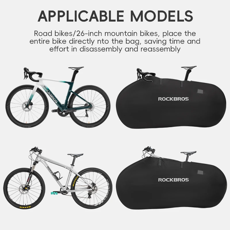 Folding Bicycle Carry Bag for 27 Inch Portable Cycling Bike Transport Case Travel Large Bike Storage Trolley Bike Bag