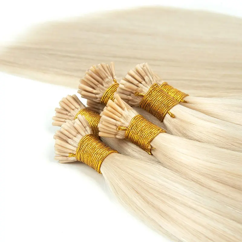 Wholesale Double Drawn Italian Jerry Curl Hair Extensions Prebonded I-Tip and U-Tip Virgin Keratin Human Hair, 24-Inch Options