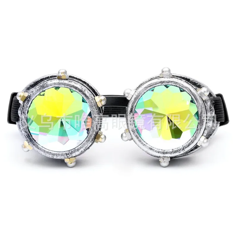 Steam punk kaleidoscope goggles Steam punk Halloween decorative goggles with hat COS glasses