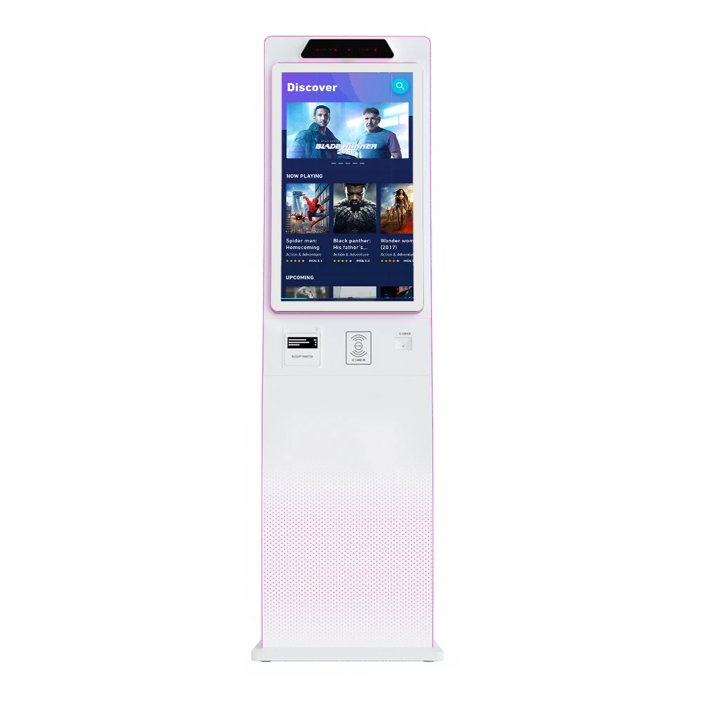 Smart Safe Quick Payment Self Ordering Kiosk 23.6 32' Curved Screen Pos Holder Self Service Kiosk Quad Core SDK LED HD Screen
