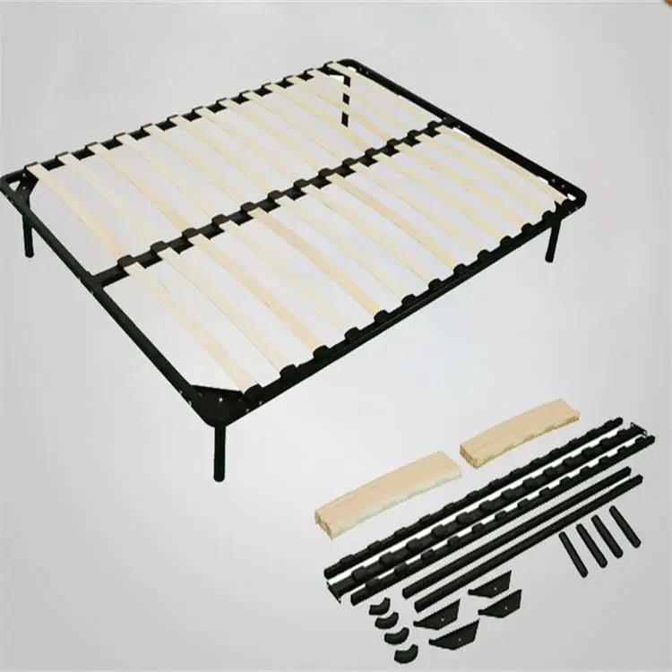 Легкая сборка в вьетнамском стиле, Сосновая сосновая древесина всех размеров, сверхмощный подъемный металлический каркас кровати
