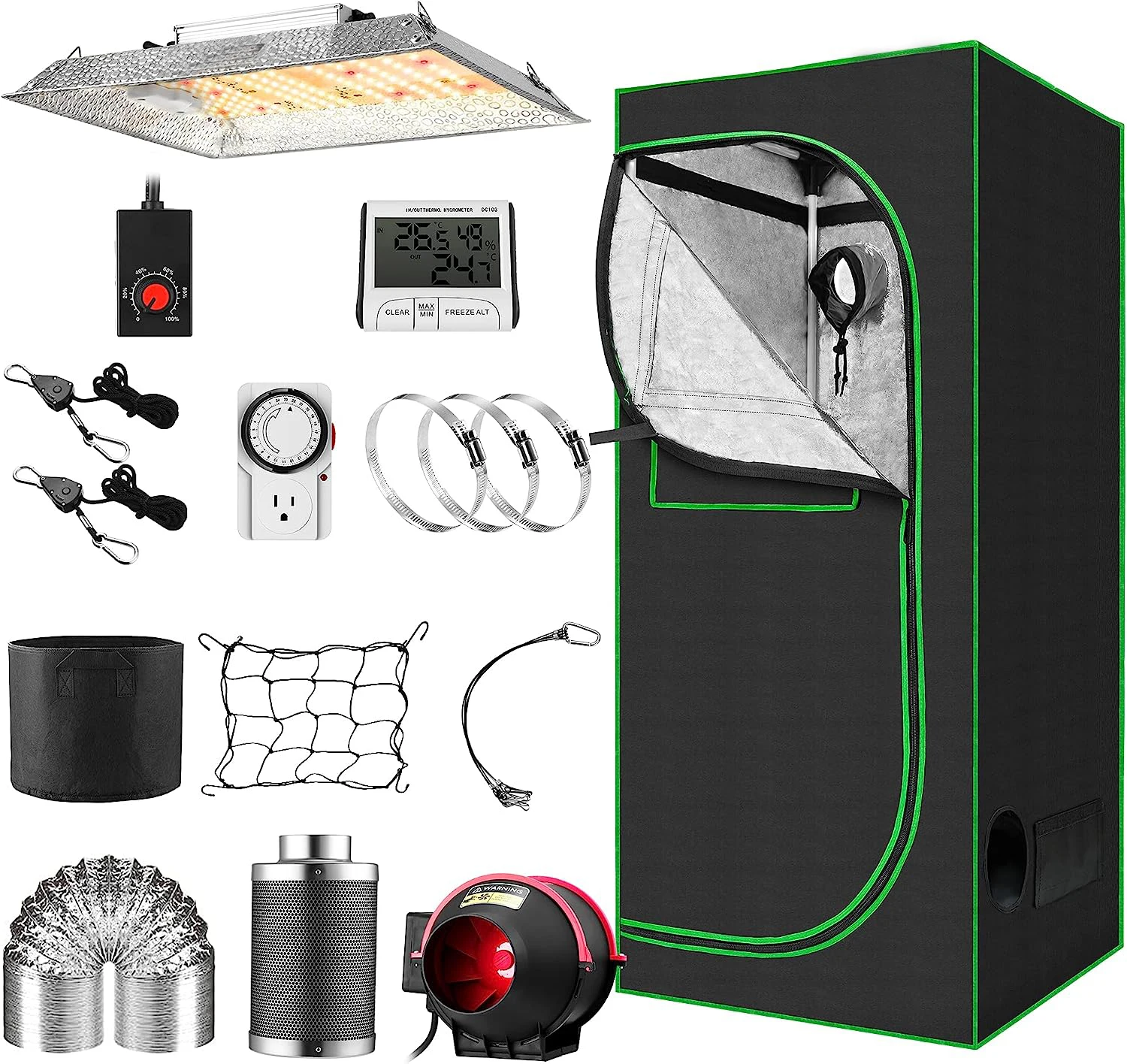 Good Quality 600d Mylar Hydroponic Grow Tent 120x120x200 Indoor Grow Tent Hydroponic Grow Tent Kits