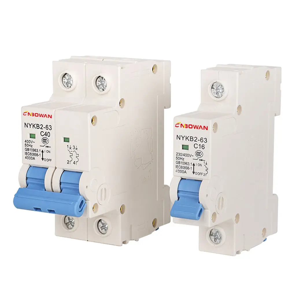 Double 12 Carnival DZ47-63 4 Pole 63a 230/400v  1p 2p 3p 4p Manufacturers Circuit BreakerMiniature Air Circuit Breaker