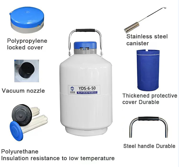 Mini Microbulk Tank Liquid Nitrogen ln2 Container 6 Liter Artificial Pigs Cow Semen Tank Small