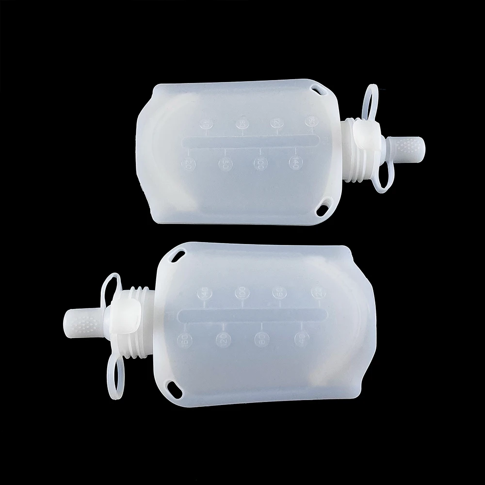 Reusable Baby Food Pouch Flexible Eco-friendly Silicone Breast Milk Bag Silicone Baby Food Fruit Juices Bags