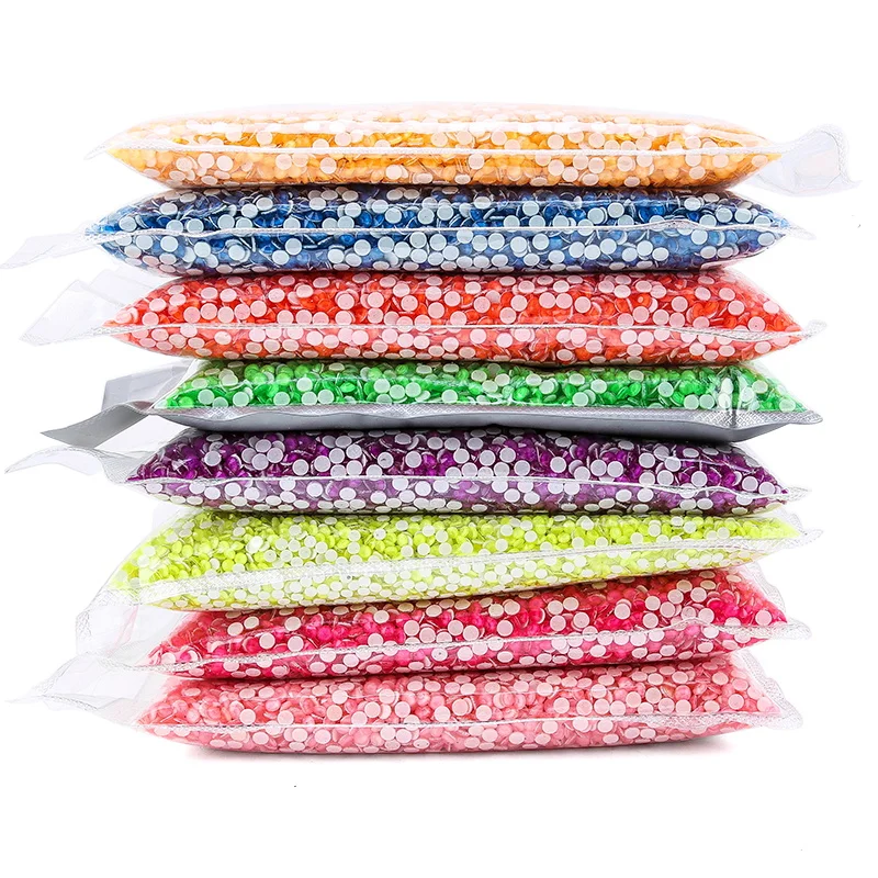 Qiao Bulk High Quality SS6-SS30 Luxe Hotfix Neon Glass Pink Rose Green Rhinestone For Nail Art Decoration Clothes Jewelry