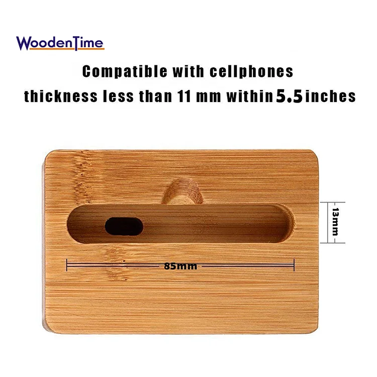 Bamboo Wooden Mobile Cell Phone Stand Desktop Tablet Holder For Phone Ipad