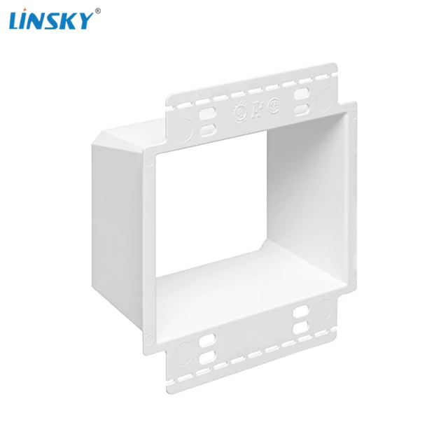 shanghai Linsky 2 gang plastic waterproof electrical extension ring electrical outlet box extender