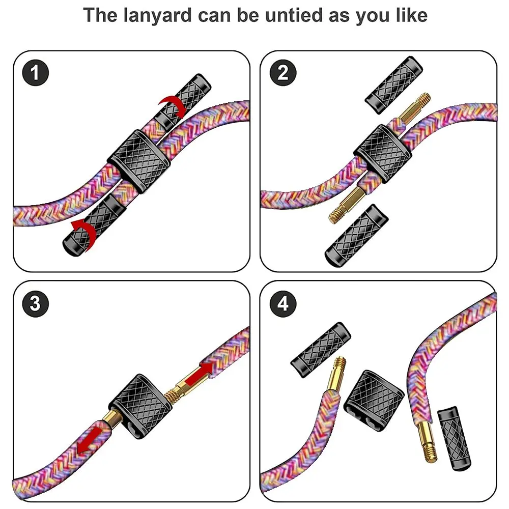 Universal Adjustable Crossbody Nylon Neck Strap Tether Patch Mobile Cell Phone Strap Lanyard For All iPhone Smartphone