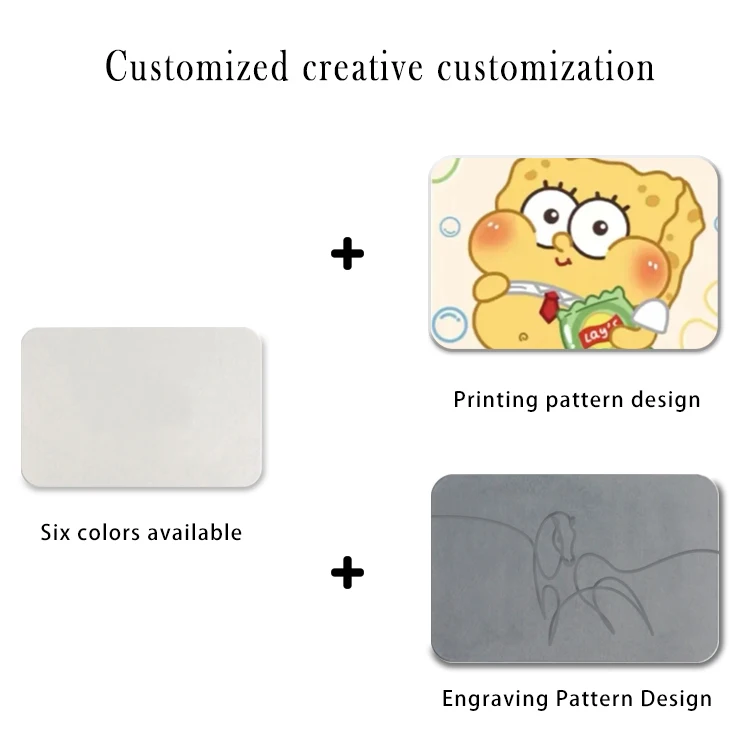 Custom Water Absorbing Stone Drying Mats Multipurpose Quick Dry Stone Dish Drying Mat for Kitchen  Counter