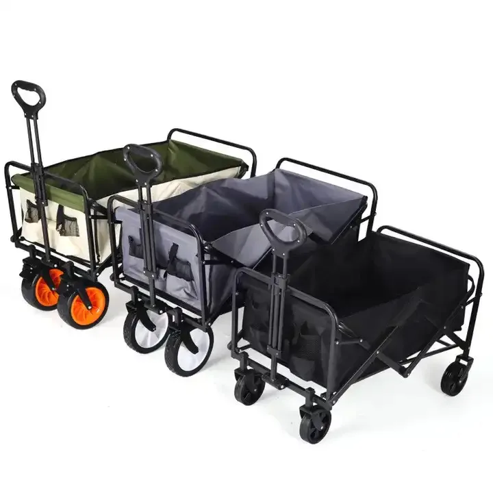 2023 New 140L large capacity Universal Wheels with brakes Foldable climbing camping Spliced folding Camping trolley carts
