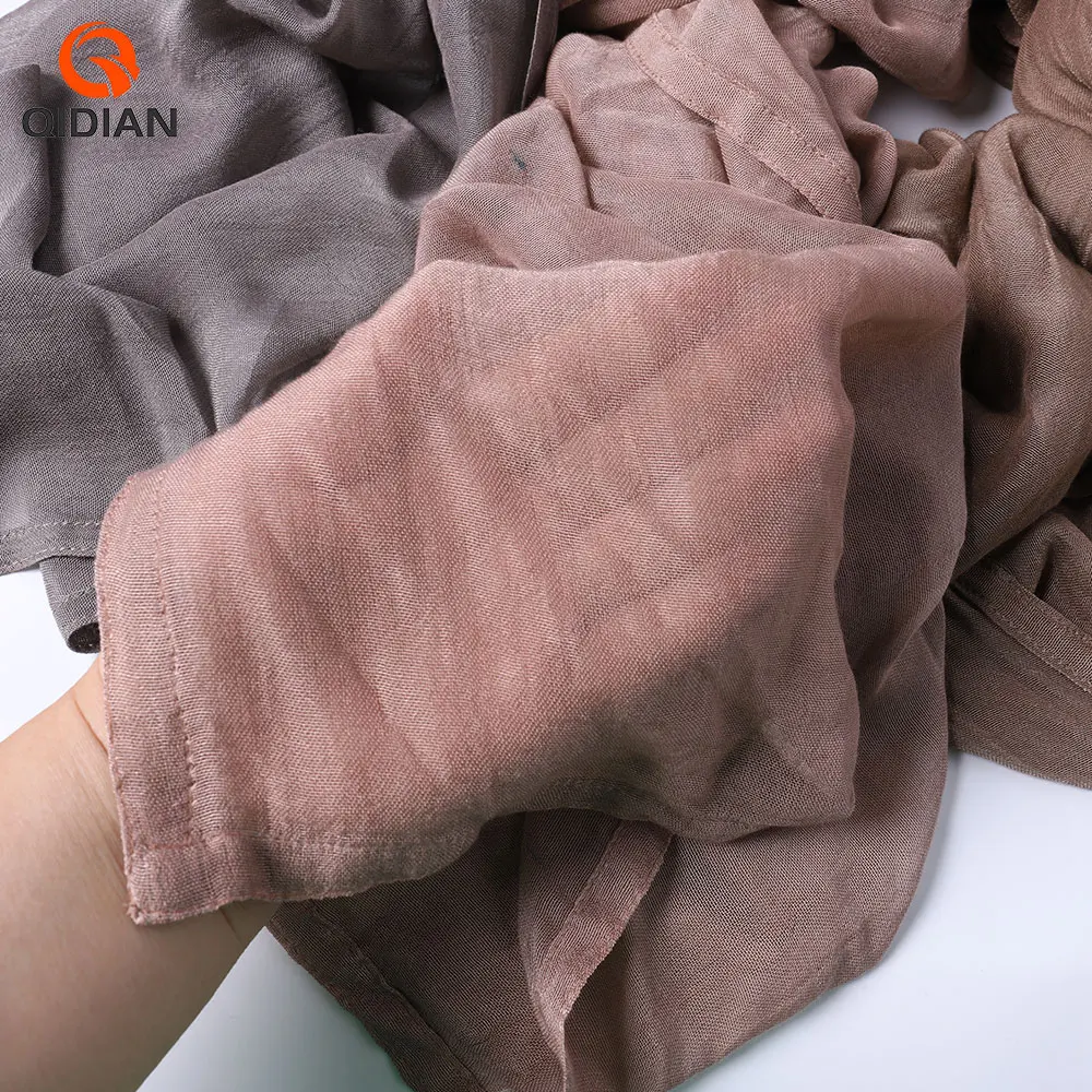 Ready to ship Plain Light Weight Double Stitching Modal Matching ice cotton tube cap Sets Muslim Viscose rayon scarf