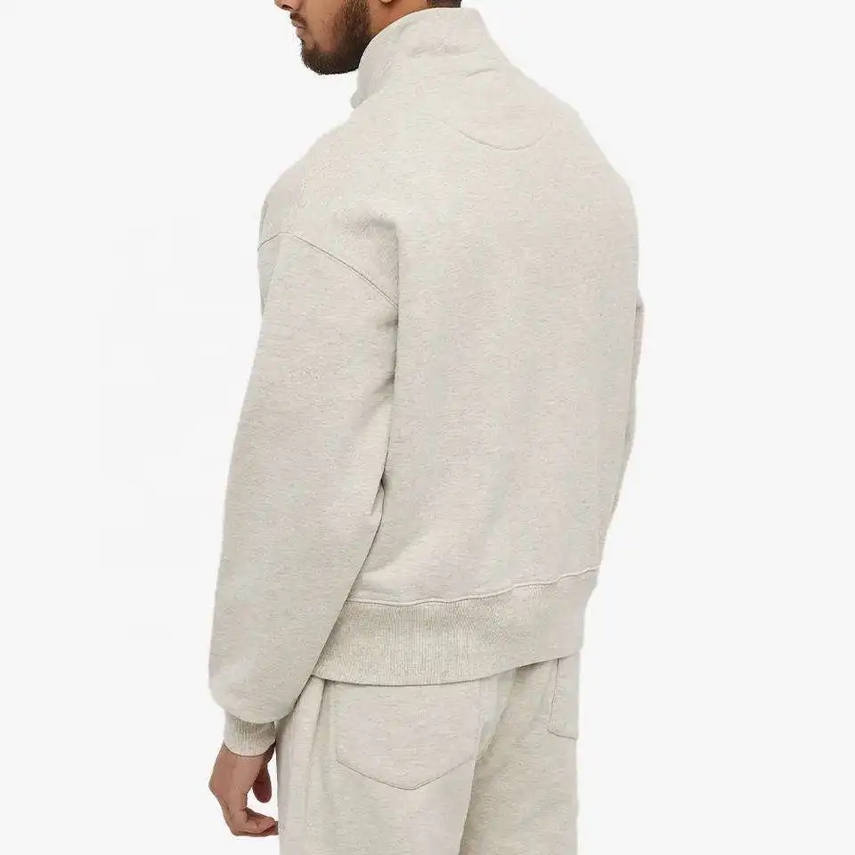 Customized quarter zip collar cotton pullover tech fleece sweatshirts half zip up oversized mock neck sweatshirt