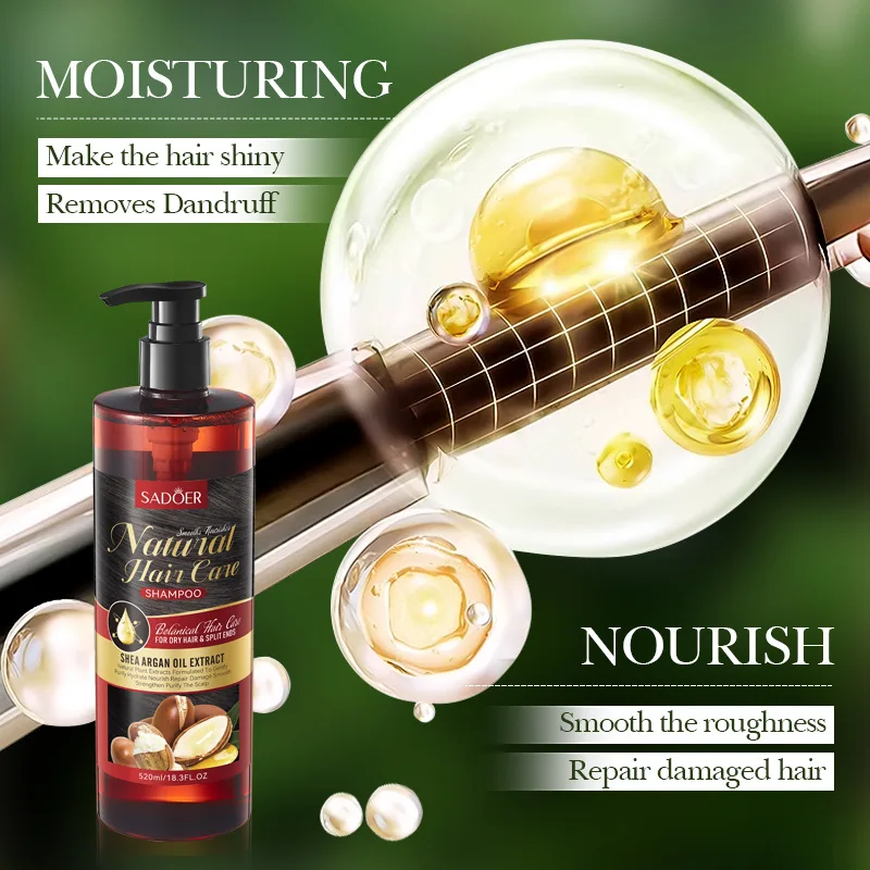 Argan Oil Keratin Collagen Men Hair Care Products Moroccan Oil Shampoo and Conditioner Organic Scalp Care Hair Product