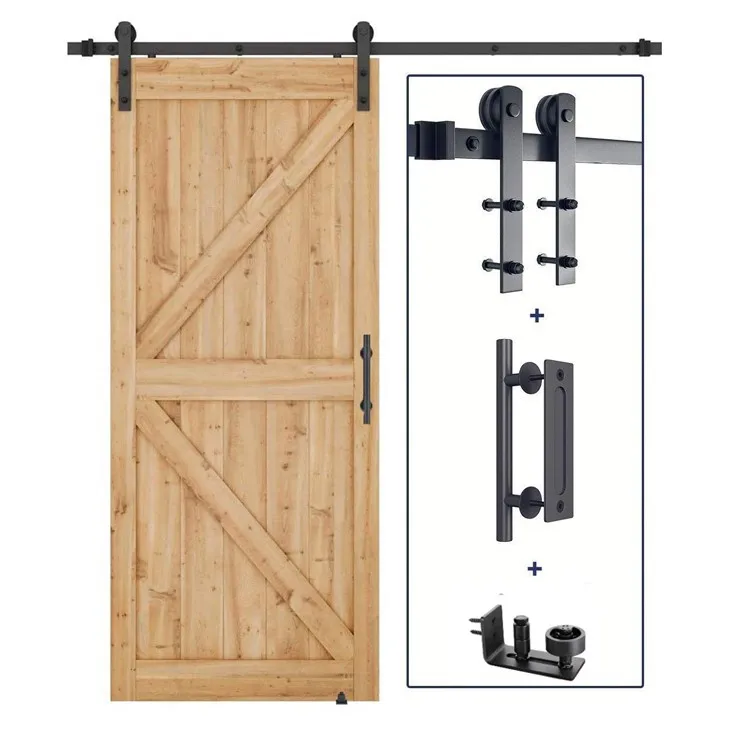 ABYAT Simple Interior Wooden Door Sliding Barn Door Slab Wooden Sliding Wall Partition Door