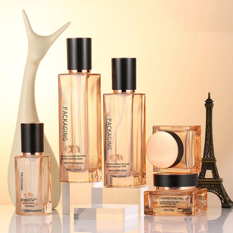 20ml 30ml 40ml 50ml 60ml glass bottle Surface treatment of anodized aluminum cosmetic liquid oil dropper bottle