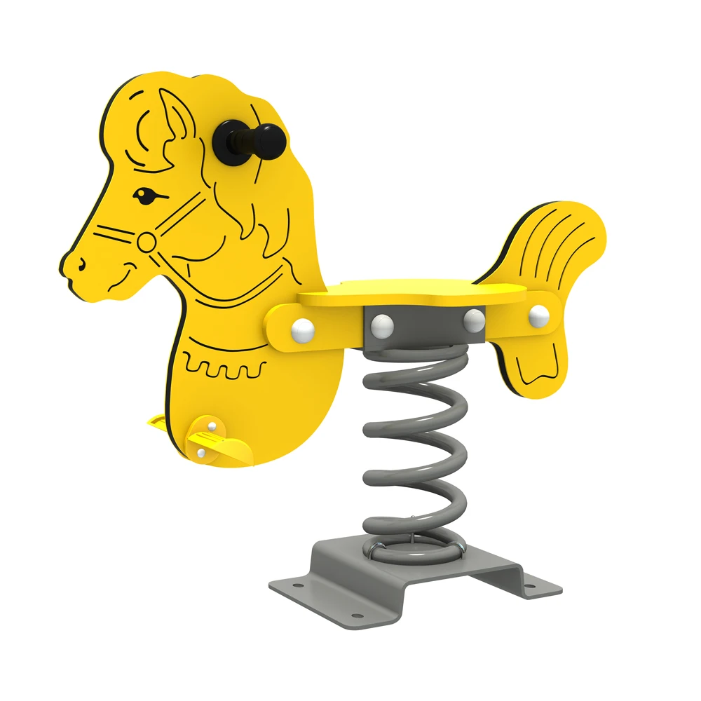 modern kids spring outdoor pe board rocking chair horse playground