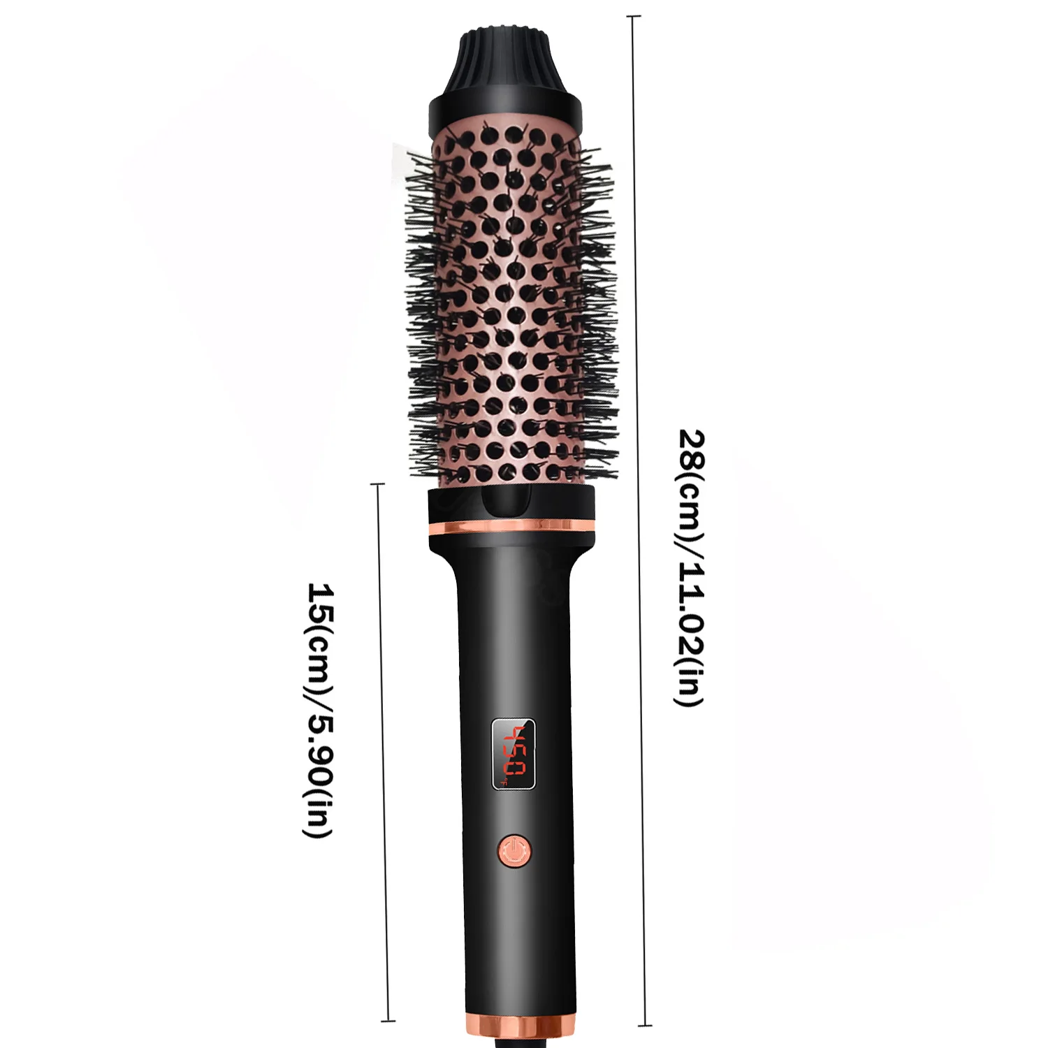 450F Thermal Brush Hot Comb Heated Hair Brush Hair Curler and Straightening Brush with Negative Iron