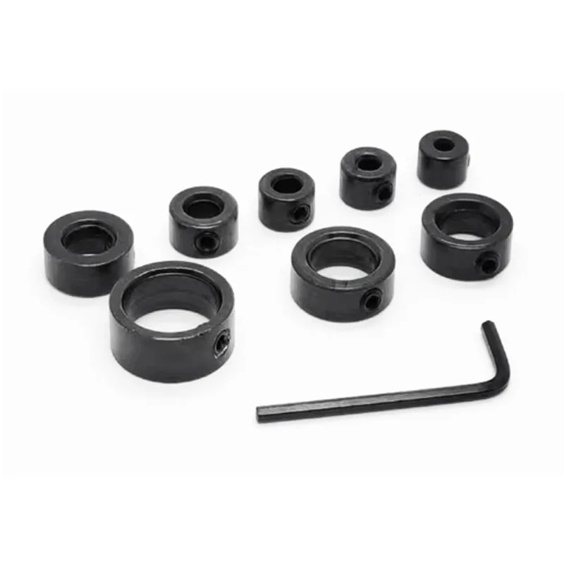 Adjustable Fittings Woodworking Screw Clamper Bit Limit Ring Positioning Ring Drill Stop Bit Collar Set With Allen Key