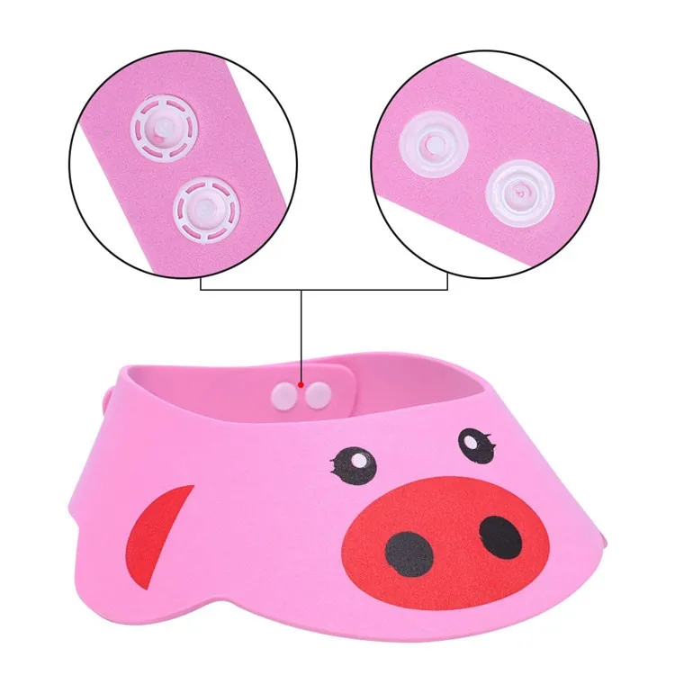 
custom logo Visor Caps Hat For Baby Wash Hair Safe Shampoo Shower Bathing Bath Protect Soft Cap Adjustable Baby shower caps 