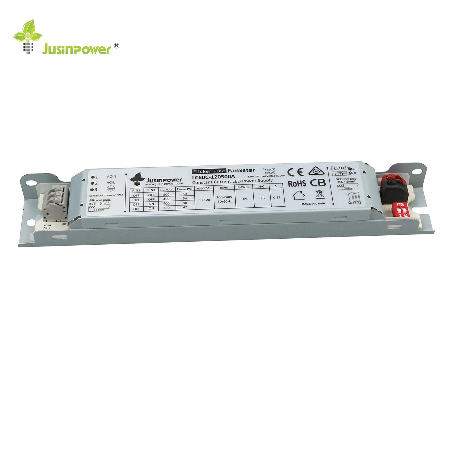 Ультратонкий бесмерцающий линейный CB SAA TUV CE 50 Вт драйвер постоянного тока emc неизолированный мерцающий линейный 60 Вт светодиодный драйвер