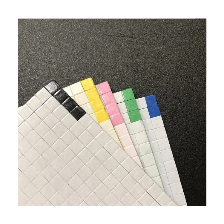 3mm Thickness Handmade Small Little Squares Multi Colors 5 Sheets Packing Double Sided Adhesive square Eva Foam Sheet