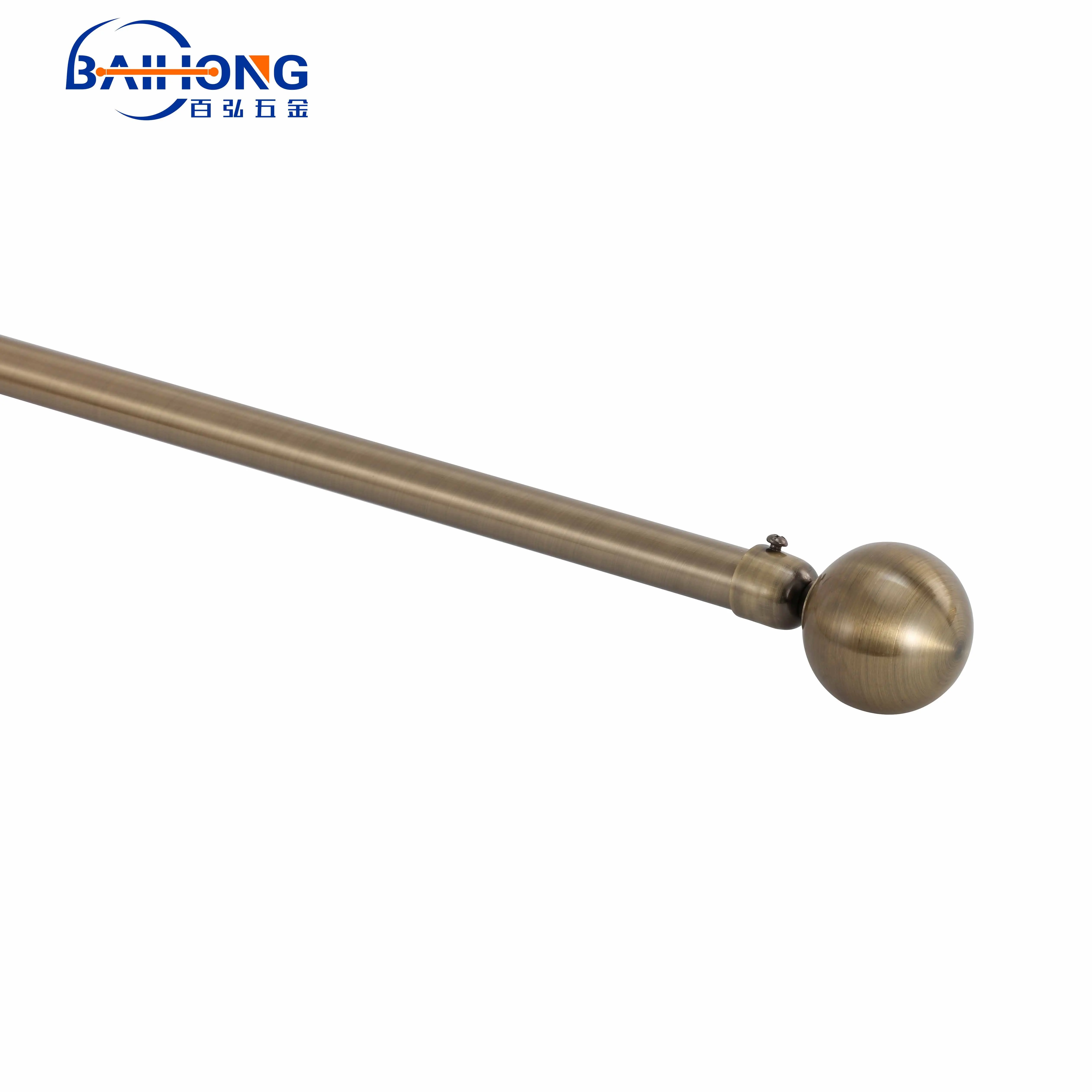 Classic Ball Finials Curtain Rod High-quality telescopic metal curtain rod paint ball bullets