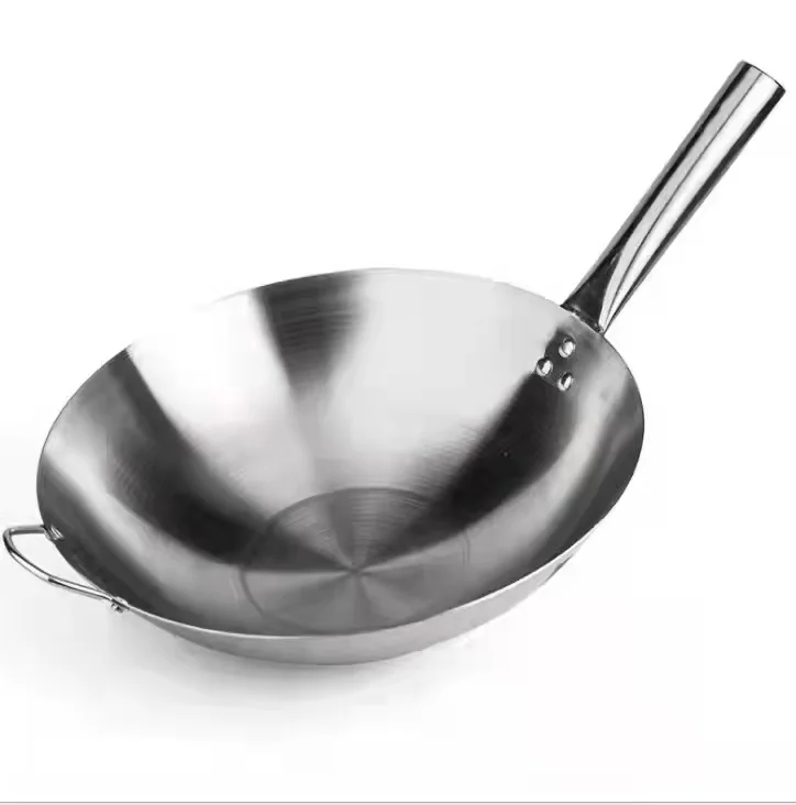 Manufacturers China Wholesale Non Magnetic Single Handle Two Ears Wok