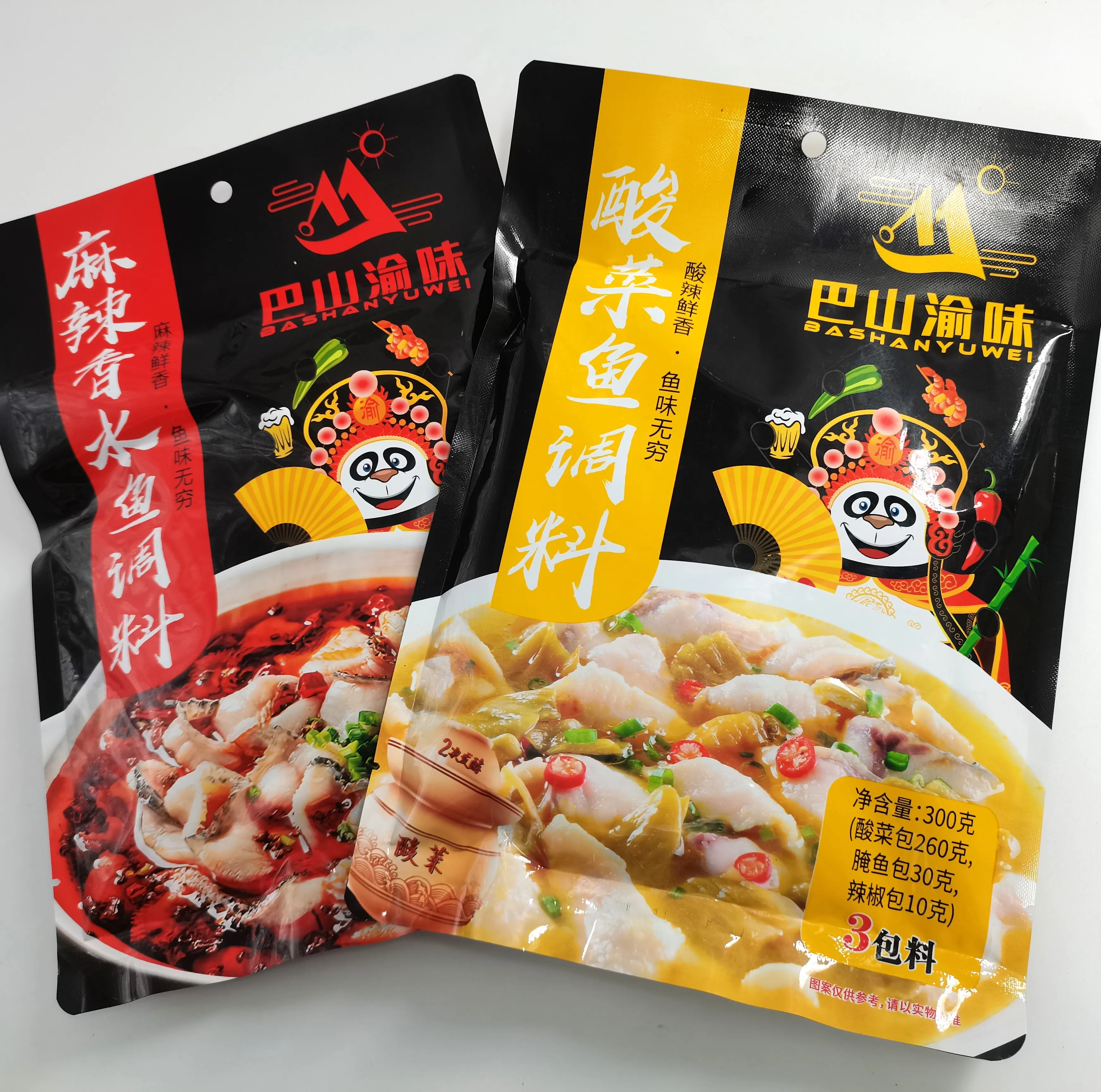 Sichuan Style Boiled Fish Hot Pot Condiments Fresh Sauerkraut with Fish Seasoning in Bag