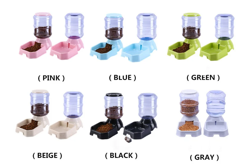 
Eco-friendly Plastic Automatic Pets Feeder Water Bowl Cats Dogs Bowl Neck Protection Large Capacity 