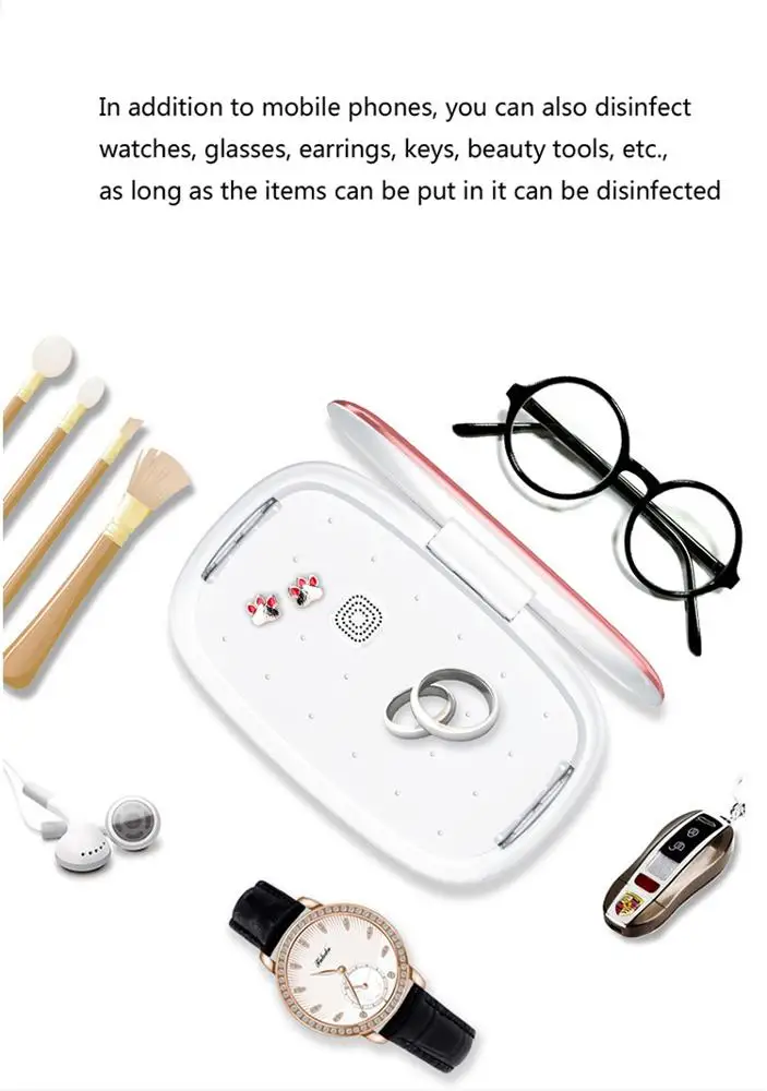 
Mobile phone sanitizer case uv disinfector sterilizer for smart cell phone wholesale portable uv sterilizer box with charge 