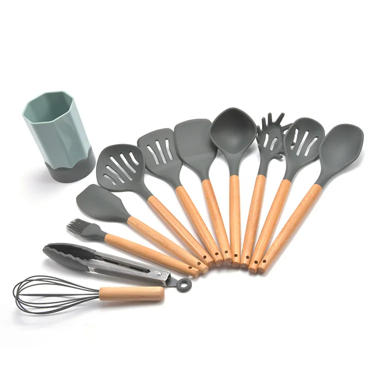 
Environmental protection non-stick pan high temperature resistant 11-piece silicone kitchen utensils set 