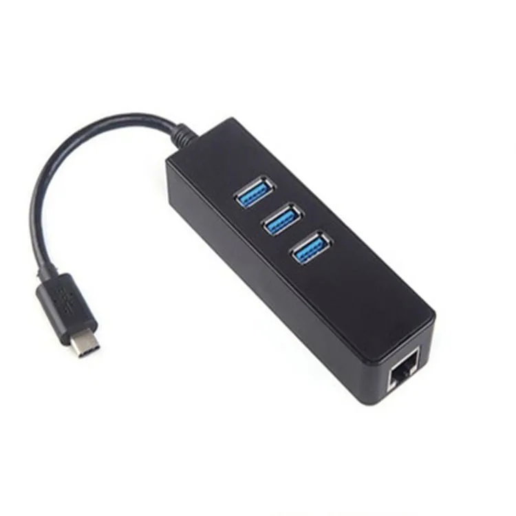 Aluminum RJ45 HUB Type C HUB 4K USB 3.0 Ethernet Lan 1000M GBE RJ45 External Monitor 4K 30HZ Display Adapter