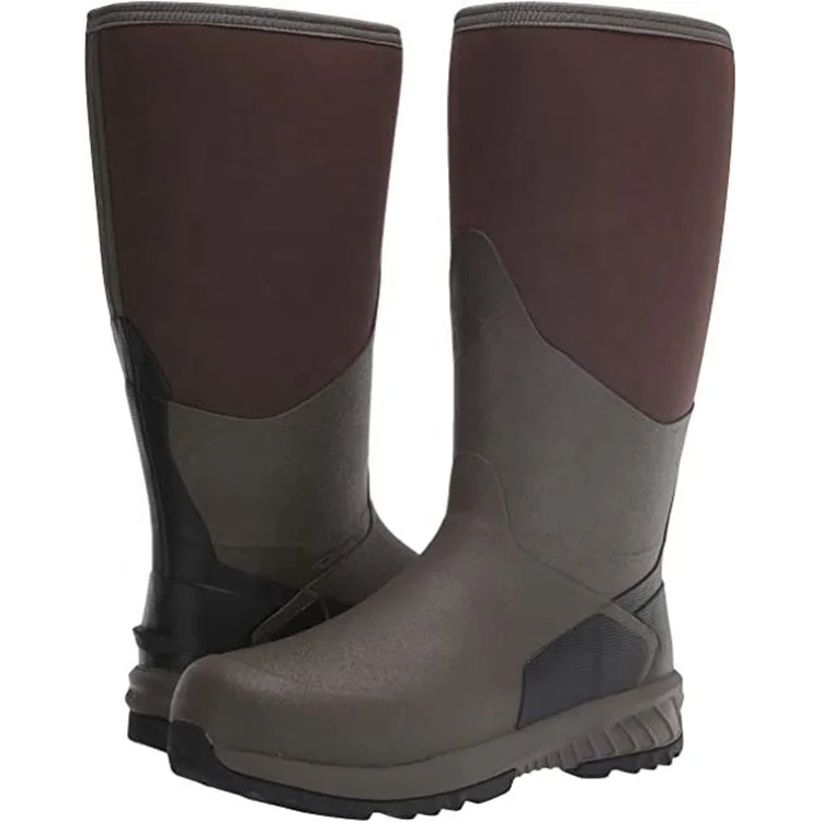Wholesale cheap classic natural rubber neoprene hunting boots for men