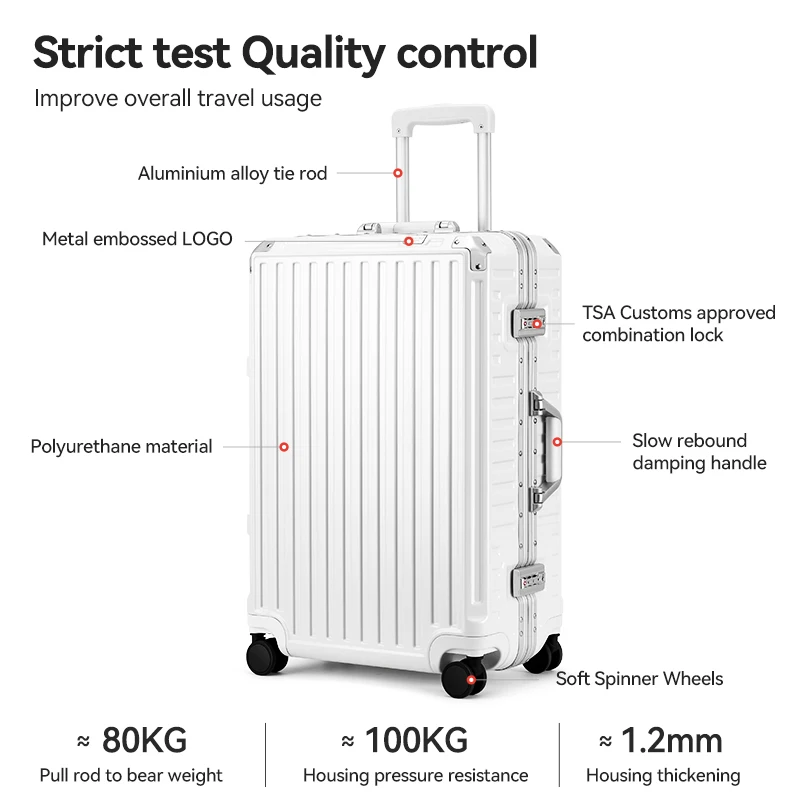 ROAMING 20 Inches Elegant Travel Luggage Handle Spinner Suitcase New Style Hot Selling with TSA Lock Aluminum Frame