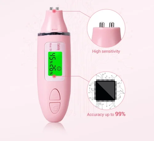 
2020 Portable LCD Skin Tester Digital Facial Skin Analyzer Moisture Monitor 