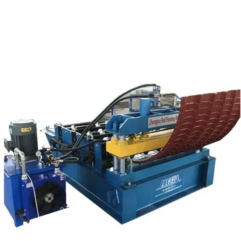 Hydraulic IBR trapezoidal tile panel arch curving roofing crimping bending forming machine