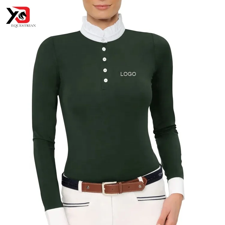 Top Quality Long Sleeve Equestrian Clothing For Ladies Show Shirts Equestrian
